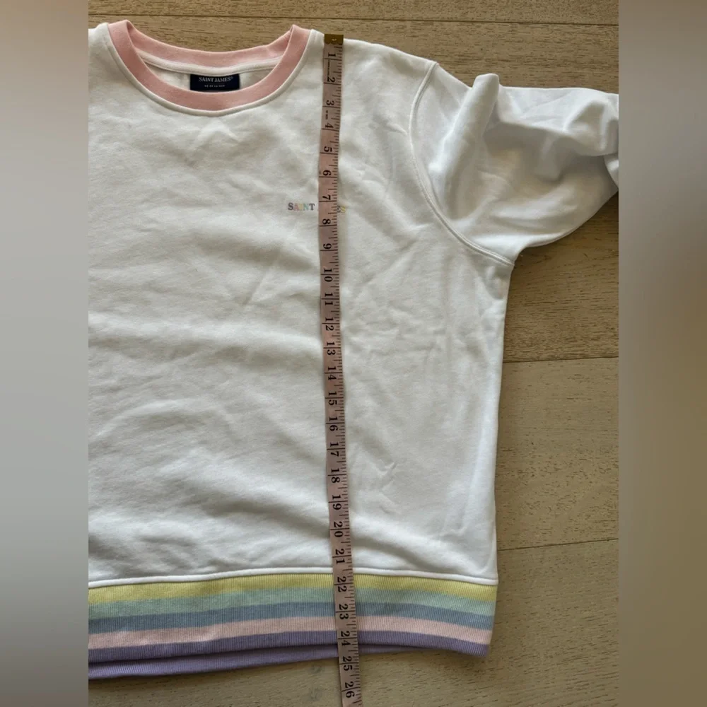NEW nwot SAINT JAMES Perla sweatshirt multi stripes 12
